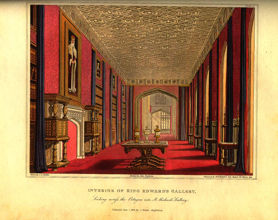 Interior of King Edward's Gallery, Fonthill Abbey